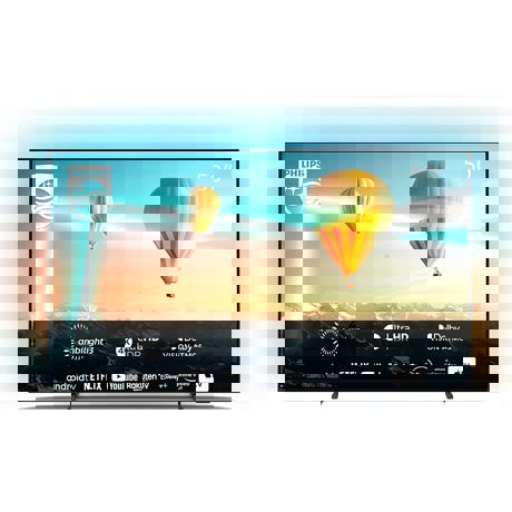 Televizor LED Smart Philips 50PUS8007/12, 126 cm, 4K UHD, Pixel Precise Ultra HD, Android TV 11, Ambilight pe 3 laturi, Compatibil HDR10+, Dolby Vision & Atmos, Quad Core, Wi-Fi, CI+, Negru mat