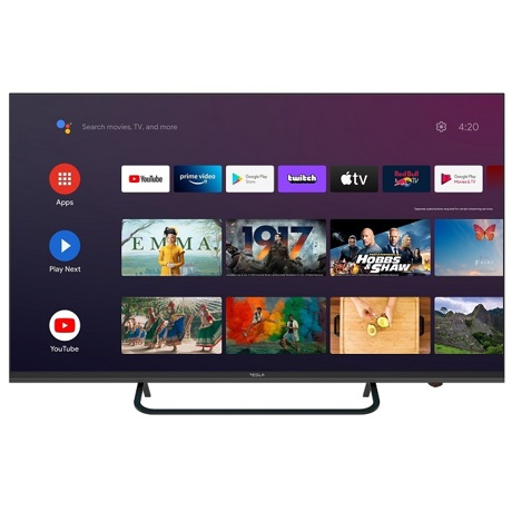 Televizor Smart LED Tesla 65E635SUS, 165 cm, Ultra HD 4K, Android TV 11, HDR10, Wi-Fi, Silver