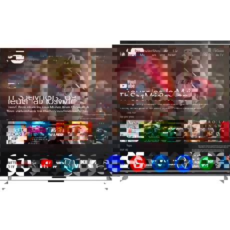Televizor Gaming QLED Tesla, G65S949GUS, 165 cm, UHD 4K, Grey, frameless, 144Hz, Google TV, HDR, Mod Game, Clasa F
