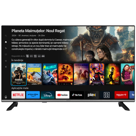 Televizor LED Smart Horizon 32HL6360F/D, 32" D-LED, Full HD, DVB-S2/T2/C, CME 200Hz, TiVo, Contrast 3000:1, 250 cd/m2, 1xCI+, 2xHDMI (v1.4), 1xUSB (v2.0), 1x AV(Mini), 1x COAXIAL, 1x AUX, 1x LAN(RJ45), USB Player (AVI, MKV, H.265/HEVC, JPEG), Dolby Audio, HDR10, DTS HD, Hotel TV Mode (Passive), VESA 75 x