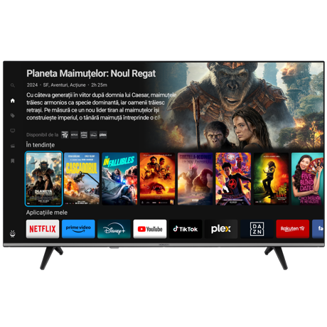Televizor LED Smart Horizon 43HL7560U/D , 43" D-LED, 4K Ultra HD, DVB-S2/T2/C, CME 400Hz, TiVo, Contrast 5000:1, 250 cd/m2, 1xCI+, 3x HDMI (v2.0), 2x USB(v2.0), 1x OPTICAL, 1x AUX, 1x LAN(RJ45), USB Player (AVI,MKV, H.265/HEVC, JPEG), HDR10, Dolby Vision + Dolby Atmos, DTS HD, Hotel TV Mode (Passive), VESA