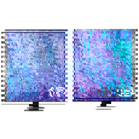 Televizor QLED 4K Samsung QE65Q80CA, 163 cm, Ultra HD 4K, Direct Full Array, Smart Hub, Carbon Silver