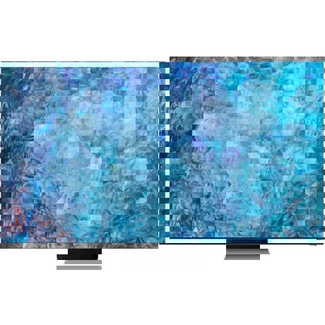 Televizor Samsung Neo QLED 65QN900A, 163 cm, Smart TV, 8K, Argintiu, Plat, Tizen, Mirroring iOS, Android, Neo Quantum Processor 8K, HDR10+/HLG, 100 Hz, DVB-T2CS2, 6.2, 80 W, Subwoofer integrat, Wi-Fi, Bluetooth