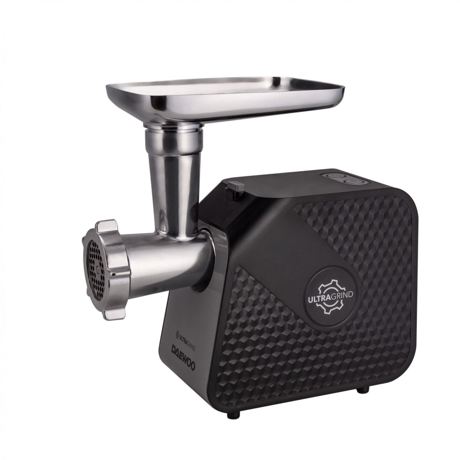 Masina de tocat carne Daewoo DMG2000B, 2000 W, 2.2 kg/minut, 3 discuri de taiere, accesorii suc de rosii+carnati, lama taiere din inox, functie reverse