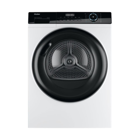 Uscator de rufe Haier HD80-A2939-S, Pompa de caldura, 8 kg, 15 programe, Clasa A++, iRefresh, Program Hygienic, Alb