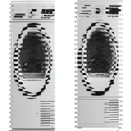 Uscator de rufe cu pompa de caldura Heinner HHPD-V702A++, Capacitate incarcare 7kg, Clasa energetica A++, 15 programe de uscare, Display LED, Program rapid camasi 20 min, Program expres 34 min, Program Baby Care, Functie Start intarziat, Functie anti-sifonare, Lumina cuva, Selector nivel uscare