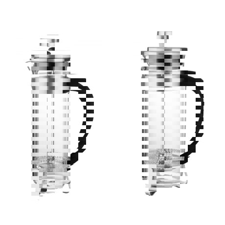 Presa franceza pentru cafea si ceai Aroma, 0.8L, Sticla termorezistenta, Otel, Transparent