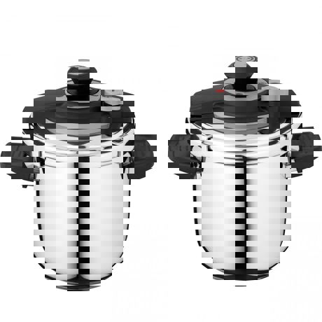 Oala sub presiune Vita, 6 L, Otel, Argintiu/Negru