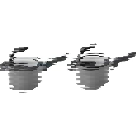 Tigaie cu capac pentru saute-uri Stay Cool, 24 cm, gri