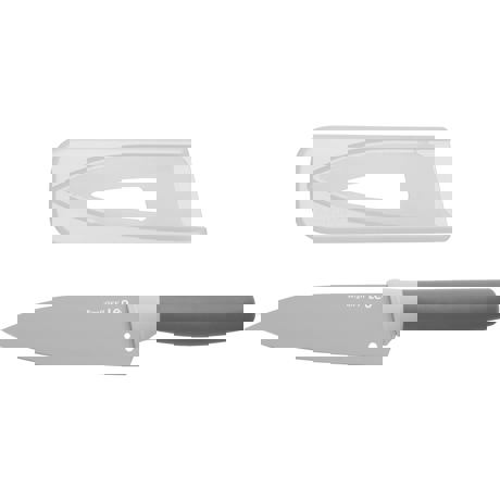 Cutitul bucatarului, 14cm, teaca de protectie, Otel, Gri