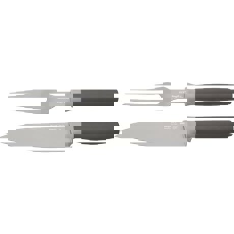 Set cutit si furculita, 19cm, 17cm, Otel, Gri