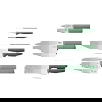 Set cutite Forest, 3 piese, Otel, Verde