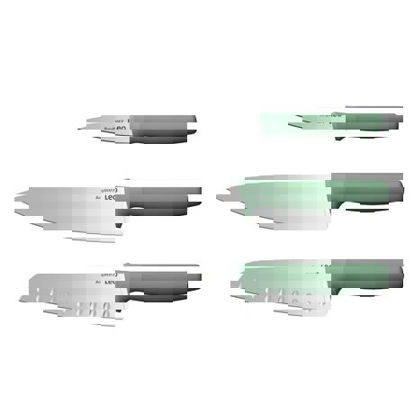 Set cutite Forest, 3 piese, Otel, Verde