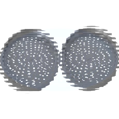 Tava perforata pentru pizza, 32cm, 1L, Otel carbon, Gri