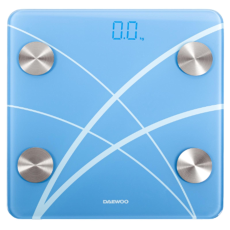 Cantar electronic de persoane Daewoo DBS180B, sticla securizata 6 mm, capacitate 180 kg, divizare 100 g, pornire automata, cifre digitale