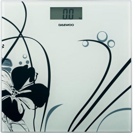 Cantar electronic de persoane Daewoo DBS210W, sticla securizata 6 mm, capacitate 150 kg, divizare 100 g, auto zero, auto oprire, indicator baterie scazuta