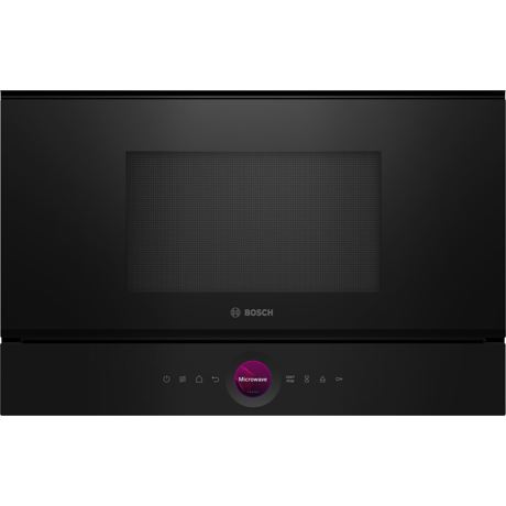 Cuptor cu microunde incorporabil Bosch BFL7221B1, 21 l, 900 W, Autocuratare hidrolitica, 20 functii , Negru