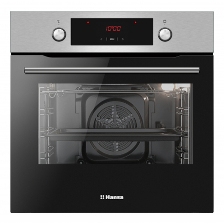 Cuptor incorporabil Hansa BOEI69451, 10 functii de gatire, 65L, Display, Curatare pirolitica, Inox