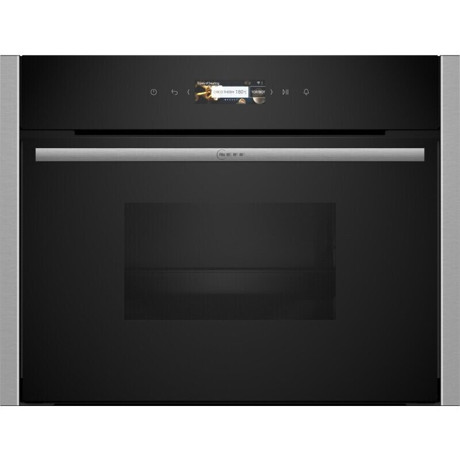 Cuptor incorporabil Neff C24DR1XN0,  Aburi (steamer), 4 functii de gatire cu aburi: Aburi 100%, Reincalzire, Fermentare, Decongelare, Home Connect, display TFT touch control, SoftOpen, 20 de programe automate, rezervor de apa 1,3 l, iluminare LED, capacitate 38 l