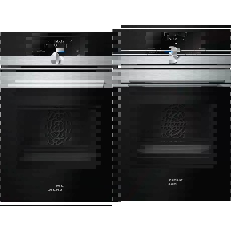 Cuptor electric incorporabil Siemens CM633GBS1, Compact, 45 L, Functie Micounde, Multifunctional, Grill, Display Digital, Automatic programs, Negru