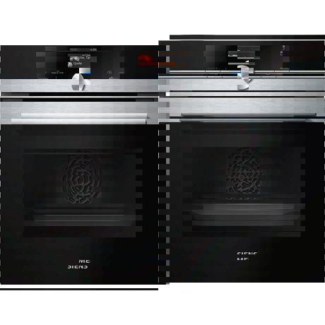 Cuptor electric incorporabil Siemens CS656GBS2, Compact, Gatire cu Abur, 47 L, Multi-tray cooking, Fermentation, Functie Pizza, Functie Dezghetare, Grill, Clasa energetica A+, Touch control, Inox
