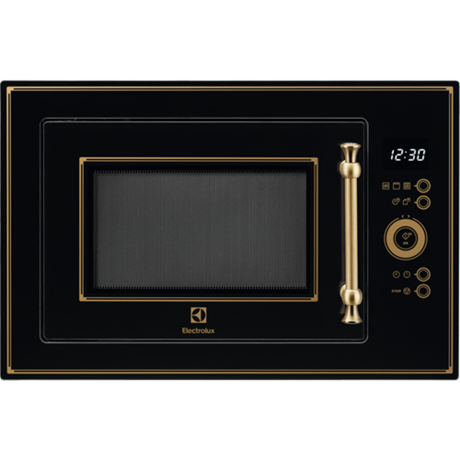 Cuptor cu microunde incorporabil Electrolux EMT25203OK, 25 l, Putere 900 W, Grill, Afisaj digital, Timer, Rustic negru