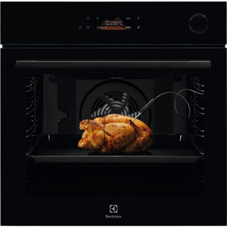Cuptor electric incorporabil Electrolux EOC8P39WZ, Electric, 72 l, Autocuratare pirolitica, SteamCrisp, Grill, Timer electronic, Conectivitate WiFi, Clasa A+, Negru