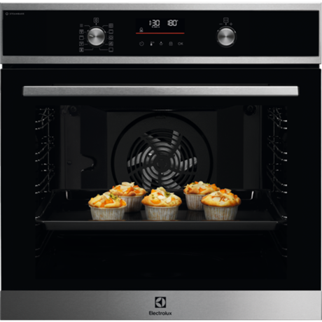 Cuptor electric incorporabil Electrolux EOD6P66X, Electric, 72 l, Autocuratare pirolitica, SteamBake, Grill, Timer cu display electronic, Clasa A+, Inox antiamprenta