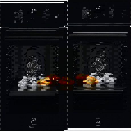 Cuptor electric incorporabil Electrolux EOD6P71Z,  Electric, 72 l, Autocuratare pirolitica, SteamBake, Timer electronic, Grill, Clasa A+, Negru
