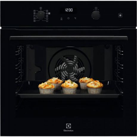 Cuptor electric incorporabil Electrolux EOD6P71Z,  Electric, 72 l, Autocuratare pirolitica, SteamBake, Timer electronic, Grill, Clasa A+, Negru