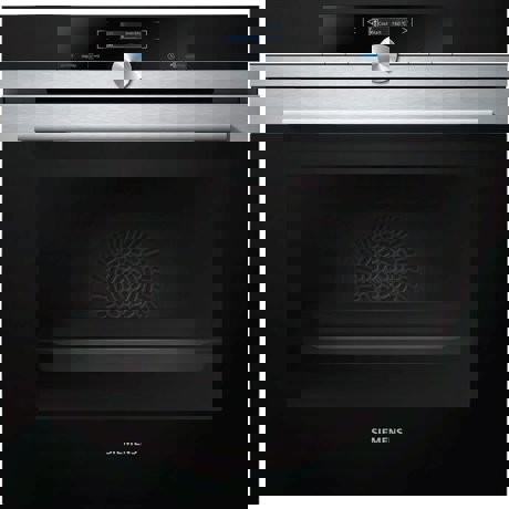 Cuptor electric incorporabil Siemens HB672GBS1, Multifunctional, 71 L, Piroliza, Multi-tray cooking, Functie Pizza, Touch control, 4D hot air, TFT display, Inox