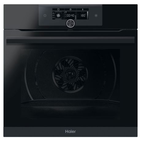 Cuptor incorporabil Haier HWO60SM6F5BH, Electric, 70 l, Autocuratare catalitica, Clasa A+, Conectivitate wi-fi, Interfata I-Turn, Ghidaj telescopic, Softclose, Sticla neagra