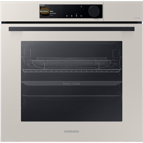 Cuptor incorporabil BeSpoke Samsung NV7B6665IAA/U2, 76 L, Dual Cook, Wi-Fi, SmartThings Cooking, Air Sous Vide, Air Fry, Curatare catalitică, Clasa A+, Display LCD, Bej