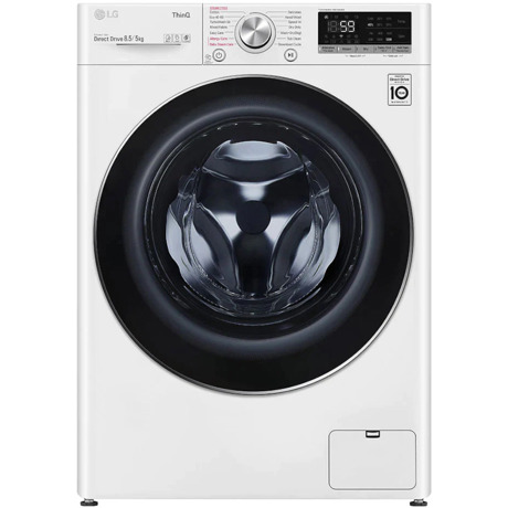 Masina de spalat rufe cu uscator Slim LG F2DV5S8S2E, 1200 RPM, Spalare 8.5 kg, Uscare 5 kg, AI DD™, SmartThinQ™, Steam, Clasa C, Alb