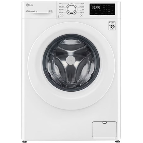 Masina de spalat rufe LG AI DD F4WV308N3E, 8 kg, 1400 RPM, 14 programe, Display LED, Motor Inverter Direct Drive™, Alb