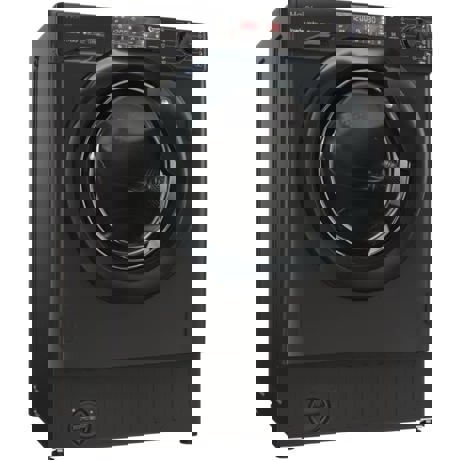 Masina de spalat rufe incorporabila Haier HWQ90B416FWBB-S, Motor Inverter, clasa A, 9 kg, 1600 rpm, Instant Mix Technology, Steam Plus, iTime, negru lucios