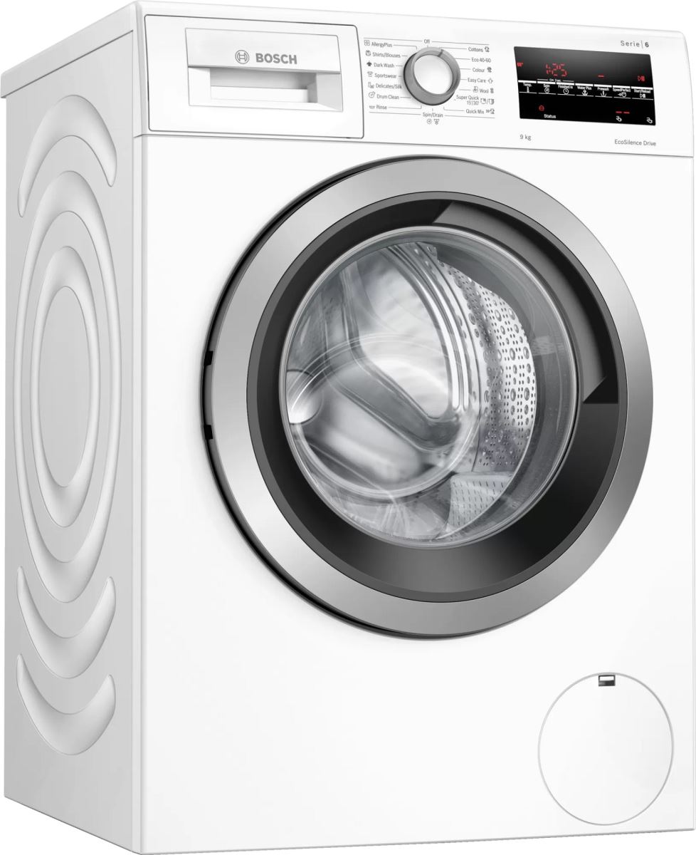 Mașina de spălat rufe Bosch WAU24T60BY, 9 kg, 1200 rpm, Functie Reîncărcare, Display LED, ActiveWater™ Plus, EcoSilence Drive, Clasa C, Alb