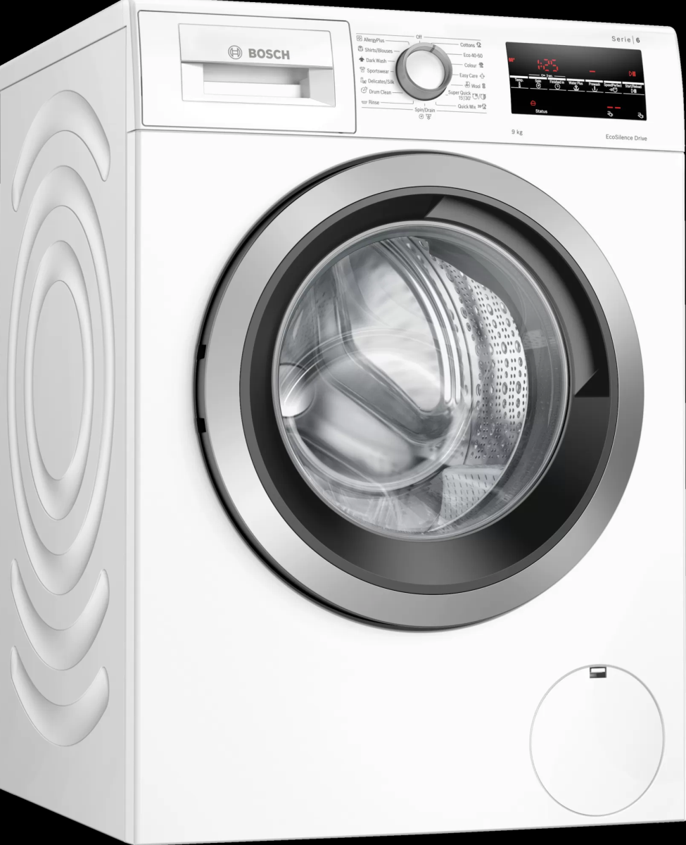 Mașina de spălat rufe Bosch WAU24T60BY, 9 kg, 1200 rpm, Functie Reîncărcare, Display LED, ActiveWater™ Plus, EcoSilence Drive, Clasa C, Alb