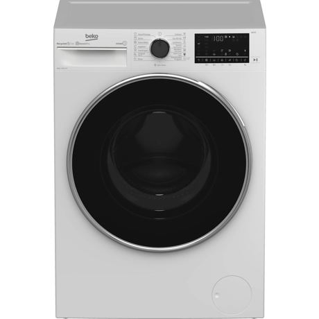 Masina de spalat rufe Beko B3WFU584110W, 8 KG, 1400 rpm, 15 programe, SteamCure, HomeWhiz prin BlueTooth, AddXtra, Motor Inverter, Clasa A, Display digital LCD, Alb
